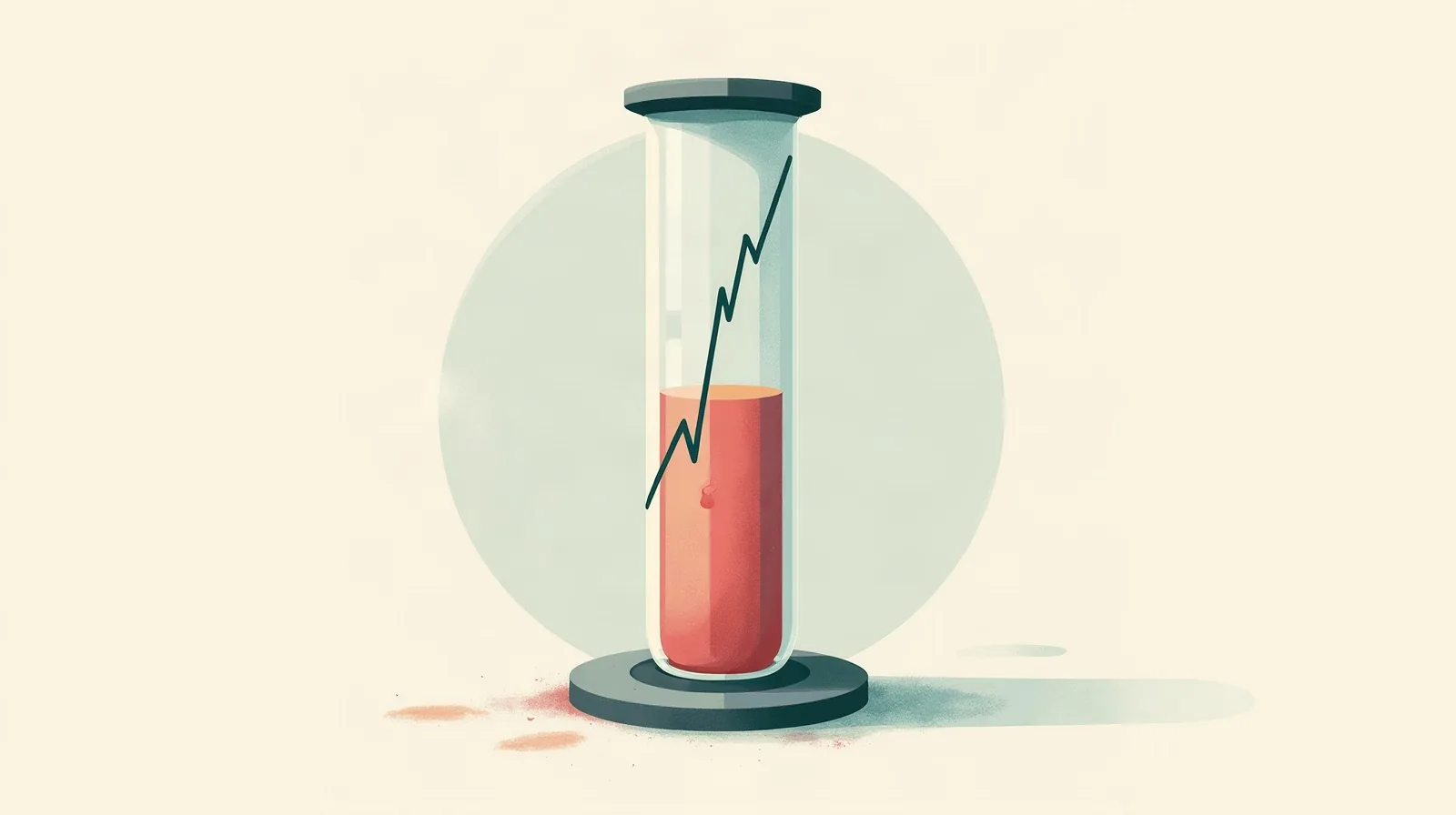Illustration of a market-index line rising inside a shield, capped by a ceiling and held above a solid floor